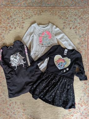 Flip Sequin Dress Bundle 3T 4T Unicorn and My Little Pony